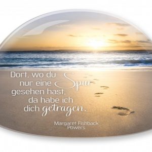 Kristallglas - Spuren im Sand