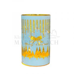 LED-Glaswindlicht Sterne mit Landschaft weiß