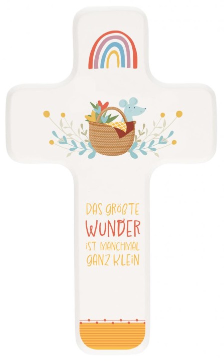 Kinderholzkreuz zur Geburt - Das größte Wunder ist manchmal ganz klein