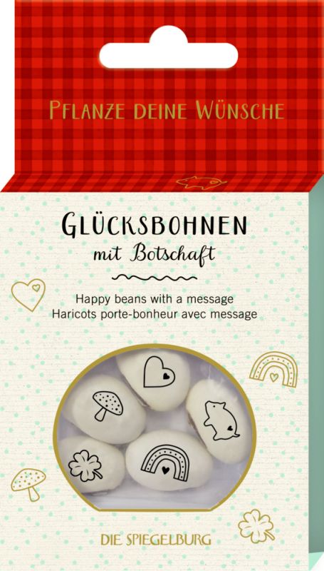 Glücksbohnen - Geprägte Saatbohnen Pflanze deine Wünsche